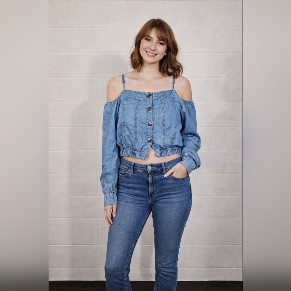 Blashe jean crop top